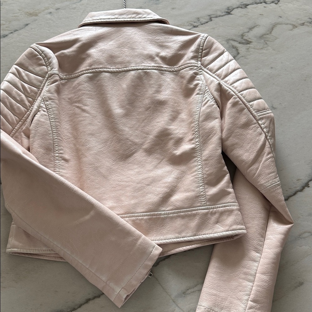 Blank NYC Light Pink Leather Jacket XS - Picture 3 of 3